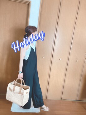 「SEA（シー）のアイテム（かごバッグ）」を使った、ｪﾐﾙさん（レディース・152cm）の夏コーディネート