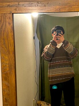 「JOINT WORKS（ジョイントワークス）のアイテム（パンツ）」を使った、つるちゃんさん（メンズ・174cm）の冬コーディネート