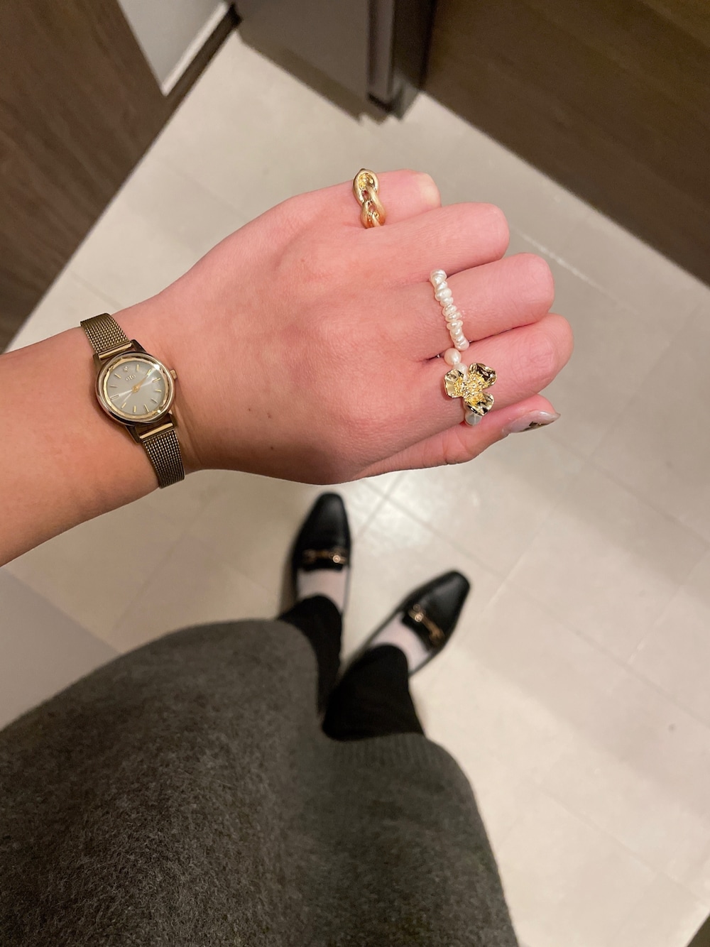 ete 腕時計 イエローゴールド ete エテ ソーラーウォッチ スクエア