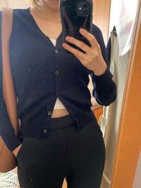 「LOWRYS FARM（ローリーズファーム）のセンタープレスカラーフレアパンツ　870189（その他パンツ）」を使った、runさん（レディース・160cm）の秋コーディネート