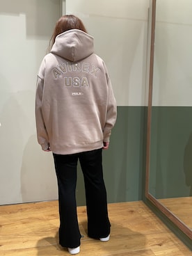 限定 AVIREX × MILKFED コラボ プルオーバー パーカー LB - メルカリ
