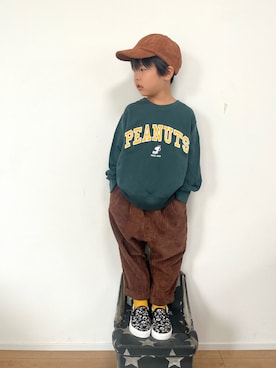 「UNIQLO（ユニクロ）のアイテム（スリッポン）」を使った、kotaさん（キッズ・100cm）の秋コーディネート