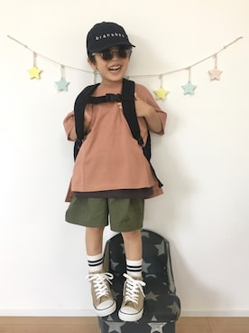 「キュロット」｜「アイテム（その他）」を使った、kotaさん（キッズ・100cm）の夏コーディネート