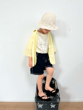 「CIAOPANIC TYPY（チャオパニックティピー）のアイテム（サンダル）」を使った、kotaさん（キッズ・100cm）の夏コーディネート