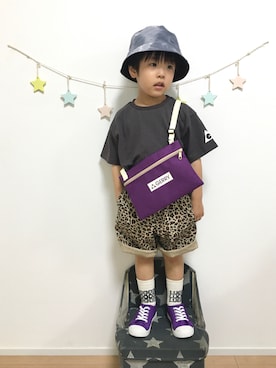 「RADCHAP（ラッドチャップ）のアイテム（スニーカー）」を使った、kotaさん（キッズ・100cm）の夏コーディネート