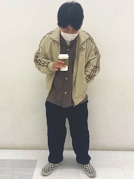 「adidas（アディダス）のアイテム（その他アウター）」を使った、いち さん（メンズ・167cm）の冬コーディネート