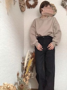 「classicalelf（クラシカルエルフ）のアイテム（スウェット）」を使った、na*さん（レディース・154cm）の冬コーディネート