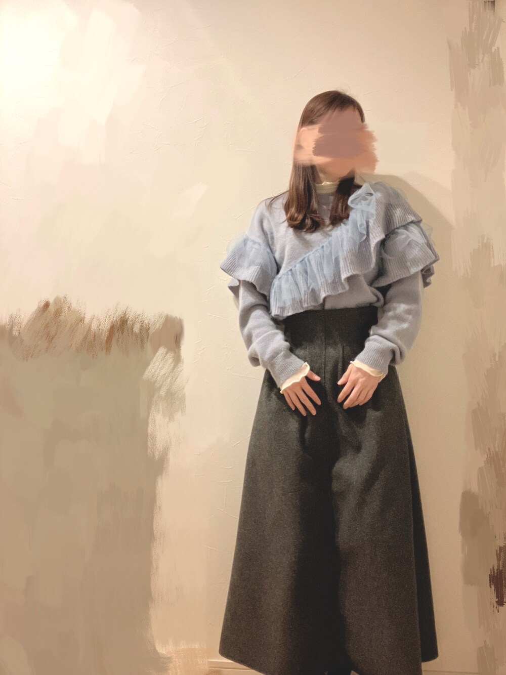 moment+（モーメントプラス）の「ダブルフリルニットプルオーバー