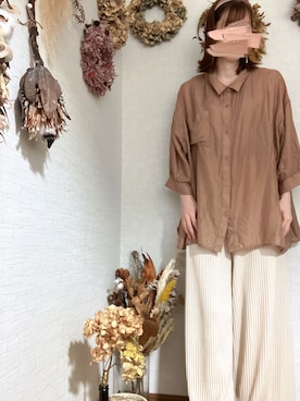 「chocomee（チョコミー）のアイテム（トップス）」を使った、na*さん（レディース・154cm）の秋コーディネート