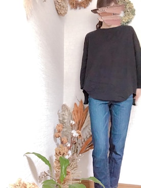 「chocomee（チョコミー）のアイテム（Tシャツ/カットソー）」を使った、na*さん（レディース・154cm）の夏コーディネート