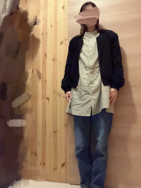 「MAJESTIC LEGON（マジェスティックレゴン）のアイテム（MA-1）」を使った、na*さん（レディース・154cm）の春コーディネート