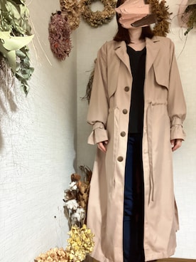 「w closet（ダブルクローゼット）のアイテム（その他アウター）」を使った、na*さん（レディース・154cm）の春コーディネート
