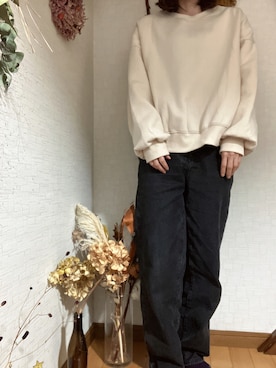 「classicalelf（クラシカルエルフ）のアイテム（スウェット）」を使った、na*さん（レディース・154cm）の秋コーディネート