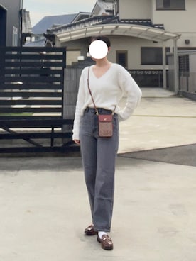 「ZARA（ザラ）のアイテム（ニット/セーター）」を使った、kaori さん（レディース・162cm）の秋コーディネート