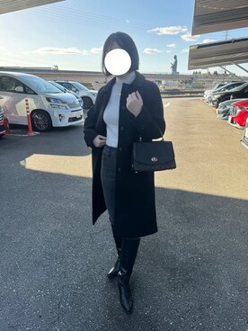 「DRESKIP（ドレスキップ）のアイテム（チェスターコート）」を使った、kaori さん（レディース・162cm）の冬コーディネート