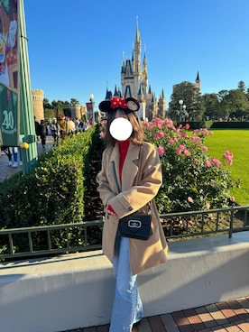 「AMERICAN HOLIC（アメリカンホリック）のアイテム（ニット/セーター、ブラック系）」を使った、kaori さん（レディース・162cm）の冬コーディネート