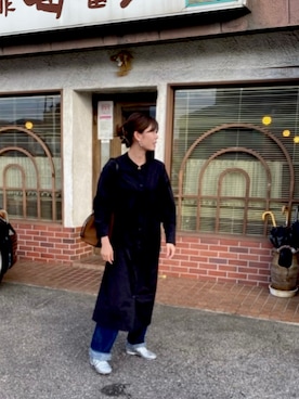 「Gauze#（ガーゼ）のアイテム」を使った、mezk.__さん（レディース・162cm）の秋コーディネート