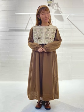 「原宿」｜「アイテム（ワンピース/ドレス）」を使った、Moteki＊さん（レディース・155cm）の秋コーディネート