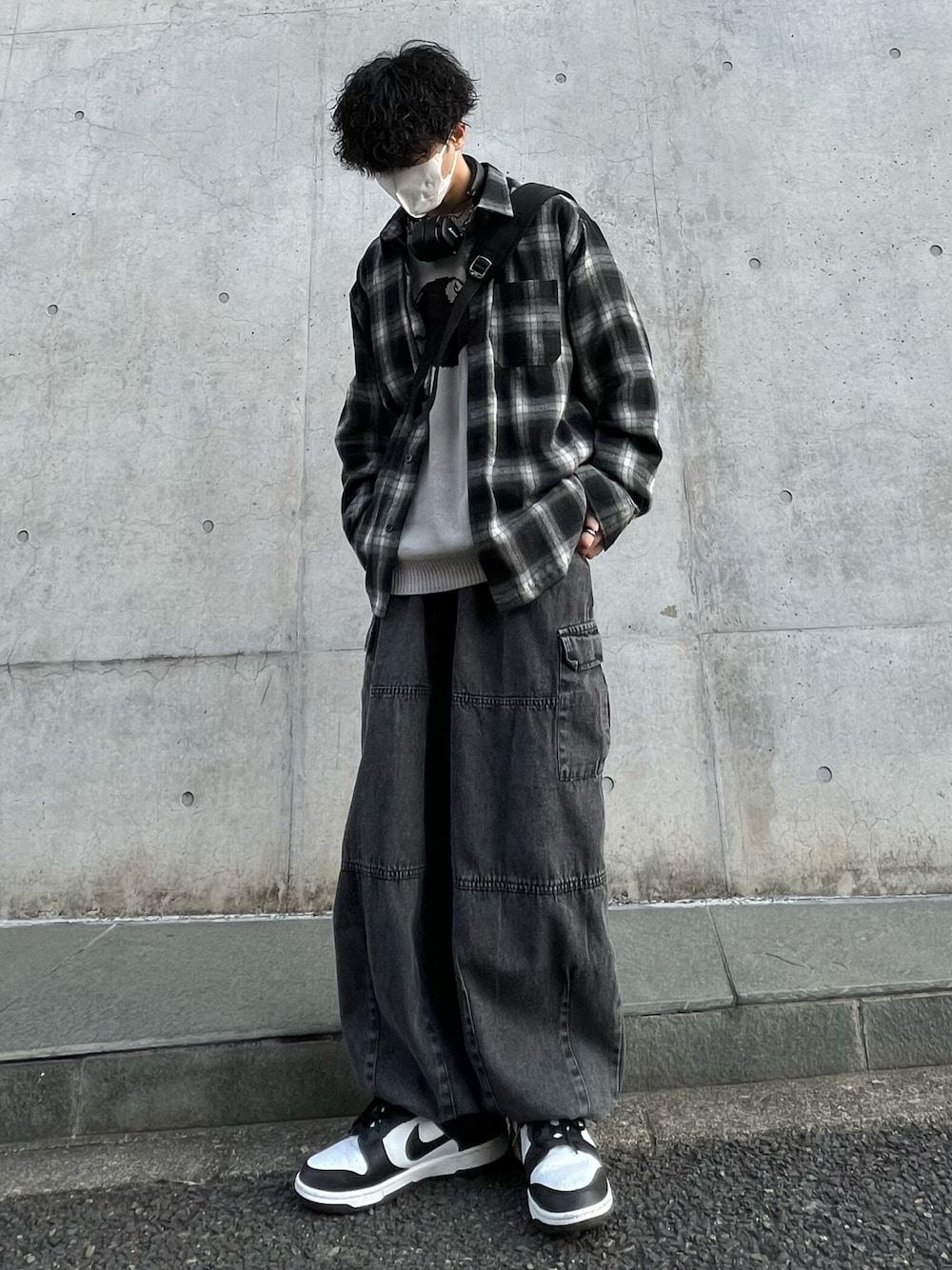 アメカジストリートコーデC-boyStyle【No196】オンブレチェックシャツ アメカジストリートコーデC-boyStyle【No196】オンブレチェックシャツ