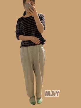 「アイテム（スラックス）」を使った、ちぃさん（レディース・162cm・30代）の秋コーディネート