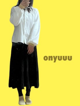 「ベロアスカート」｜「アイテム（その他トップス）」を使った、ちぃさん（レディース・162cm）の冬コーディネート