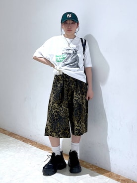 「PAGEBOY（ページボーイ）のプラットチャンキースニーカー（スニーカー、ブラック系）」を使った、おつゆさん（レディース・158cm）の春コーディネート