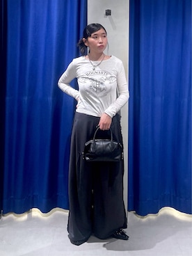 「PAGEBOY（ページボーイ）のハートマンテルネックレス3（ネックレス）」を使った、おつゆさん（レディース・158cm）の秋コーディネート