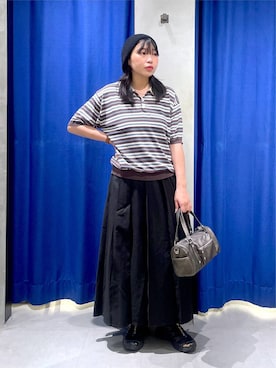 「PBLIM（ページボーイリム）のアイテム」を使った、おつゆさん（レディース・158cm）の夏コーディネート