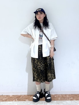 「PBLIM（ページボーイリム）のアイテム（キャップ）」を使った、おつゆさん（レディース・158cm）の春コーディネート