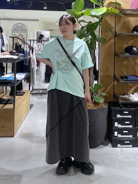 「PBLIM（ページボーイリム）のアイテム」を使った、おつゆさん（レディース・158cm）の夏コーディネート