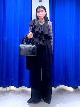 「PAGEBOY（ページボーイ）のハートマンテルネックレス3（ネックレス、シルバー系）」を使った、おつゆさん（レディース・158cm）の春コーディネート