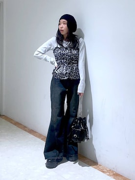 「アイテム（キャミソール、その他）」を使った、おつゆさん（レディース・157cm）の秋コーディネート