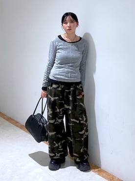 「PBLIM（ページボーイリム）のアイテム（スウェットパンツ）」を使った、おつゆさん（レディース・157cm）の秋コーディネート