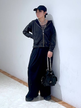 「PBLIM（ページボーイリム）のアイテム（キャップ）」を使った、おつゆさん（レディース・157cm）の秋コーディネート