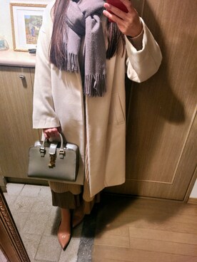 「サンローランパリ」｜「アイテム（その他アウター）」を使った、RIEさん（レディース・163cm）の冬コーディネート