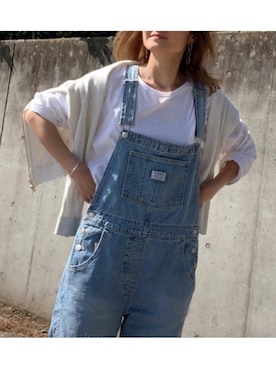「Levi's（リーバイス）のアイテム（サロペット/オーバーオール）」を使った、mikiさん（レディース・168cm）の春コーディネート