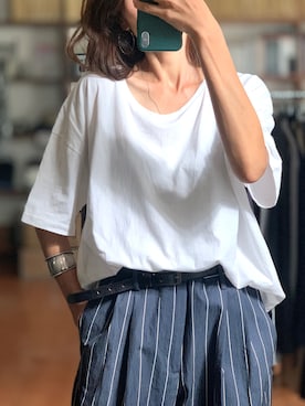 「Soierie（ソワリー）のアイテム（アクセサリー）」を使った、mikiさん（レディース・168cm）の秋コーディネート