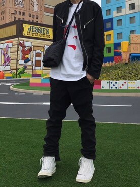 「nonnative（ノンネイティブ）のアイテム（パンツ、ブラック系）」を使った、ソフさん（メンズ・174cm）の春コーディネート