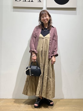 「BAYFLOW（ベイフロー）のアイテム（トップス）」を使った、mocoさん（レディース・165cm）の春コーディネート