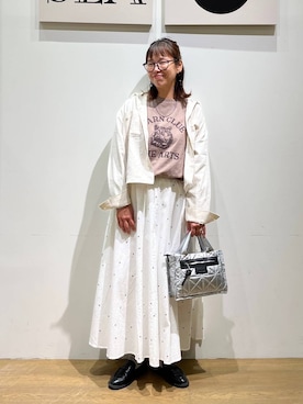 「アイテム（スカート）」を使った、mocoさん（レディース・165cm・40代）の夏コーディネート