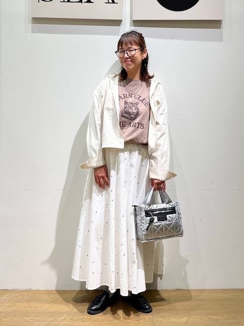 ドット刺繍フレアスカート（スカート）｜BAYFLOW（ベイフロー