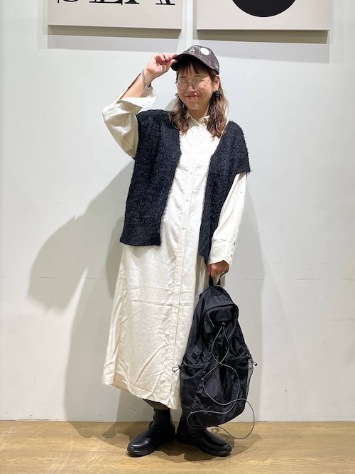 ピーチシャツワンピース