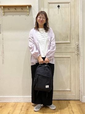 「studio CLIP（スタディオクリップ）のアイテム（トップス）」を使った、mocoさん（レディース・165cm）の春コーディネート