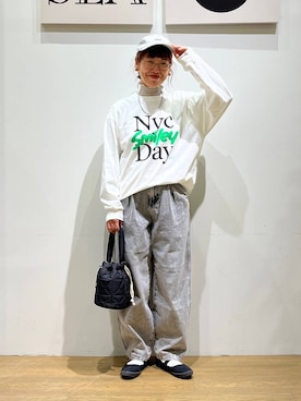 「アイテム（帽子）」を使った、mocoさん（レディース・165cm・30代）の秋コーディネート