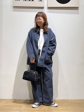 「BAYFLOW（ベイフロー）のアイテム（アクセサリー）」を使った、mocoさん（レディース・165cm）の秋コーディネート