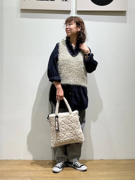 「アイテム（アクセサリー）」を使った、mocoさん（レディース・165cm・30代）の秋コーディネート