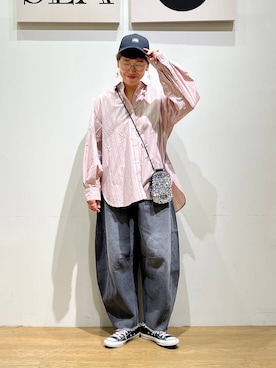 「アイテム（帽子）」を使った、mocoさん（レディース・165cm・30代）の夏コーディネート