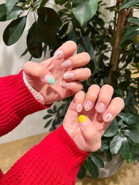 「ショートネイル」｜mocoさん（レディース・165cm）の冬コーディネート