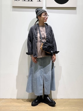 「GERRY（ジェリー）のアイテム（バッグ）」を使った、mocoさん（レディース・165cm）の秋コーディネート