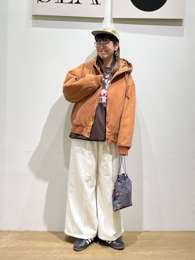 「アイテム（ネックレス）」を使った、mocoさん（レディース・165cm・40代）の冬コーディネート